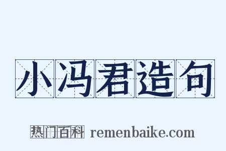 小冯君造句是什么意思的图片